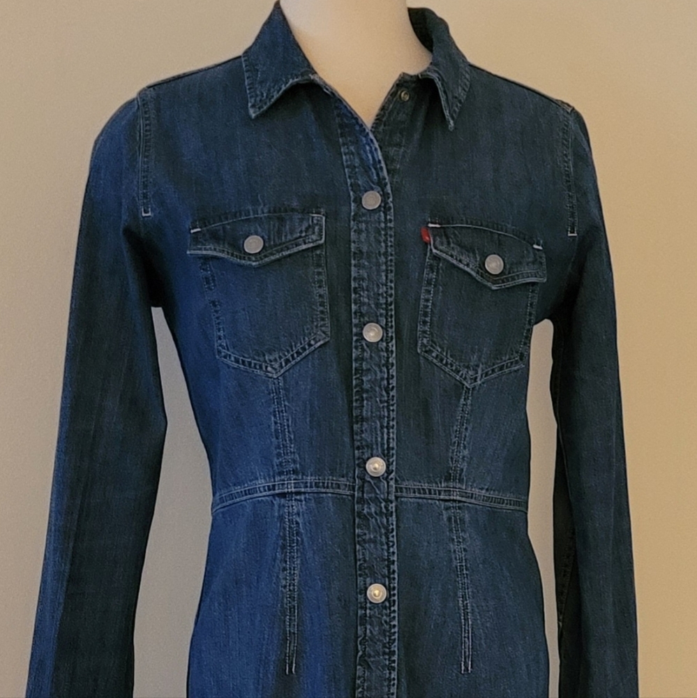 Levi Strauss Denim Midi Shirt Dress